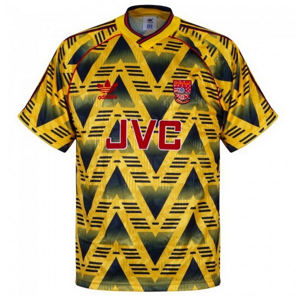 Tailandia Camiseta Arsenal Segunda equipación Retro 1991 1993 Amarillo